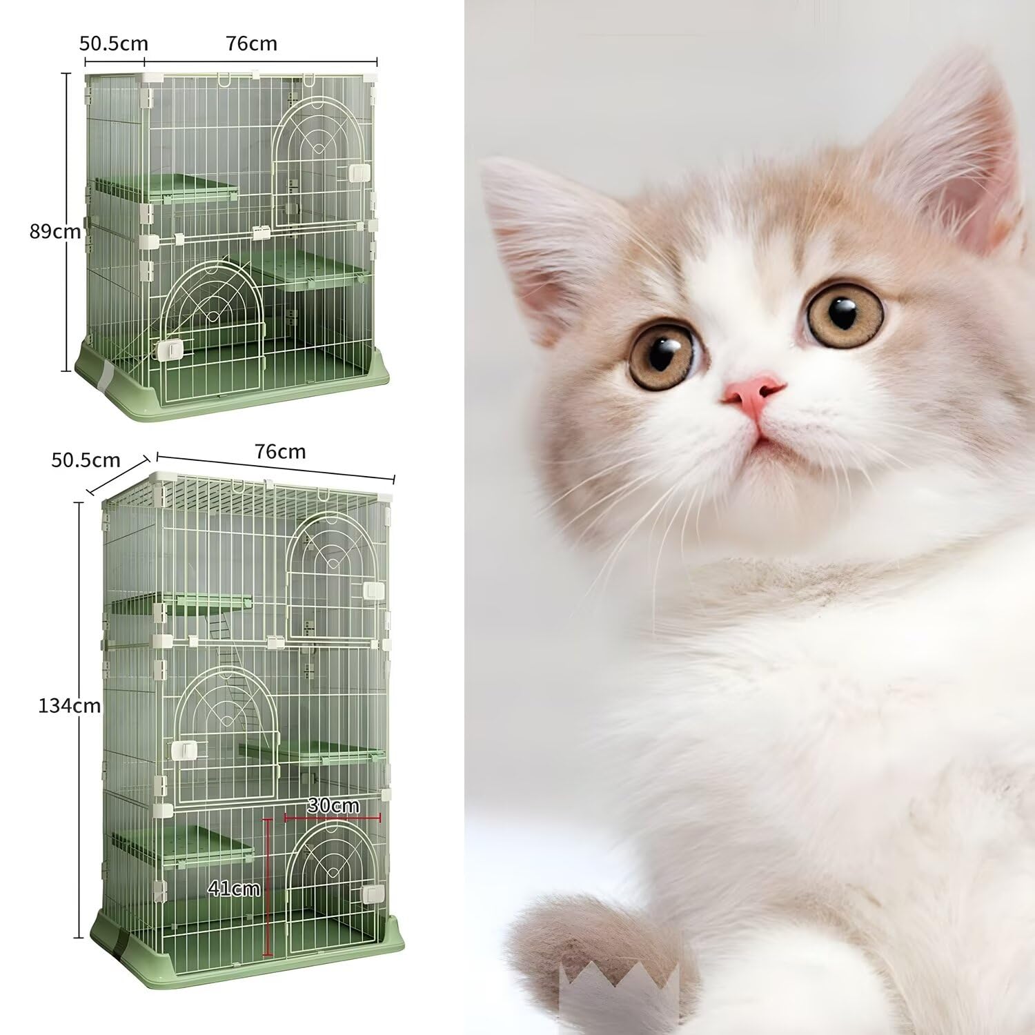 猫ケージ キャットケージ 3段 スリム 大型猫用 幅76*奥行50.5 Amazon.co.jp: 猫ケージ大型 3段 広い スリムケージ 幅76×奥行50×高さ