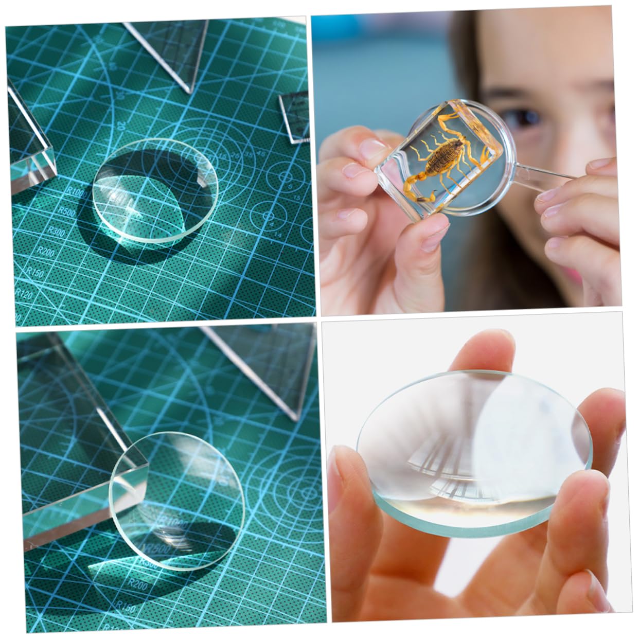 2pcs Double Convex Optical Glass Lenses for Science Experiments