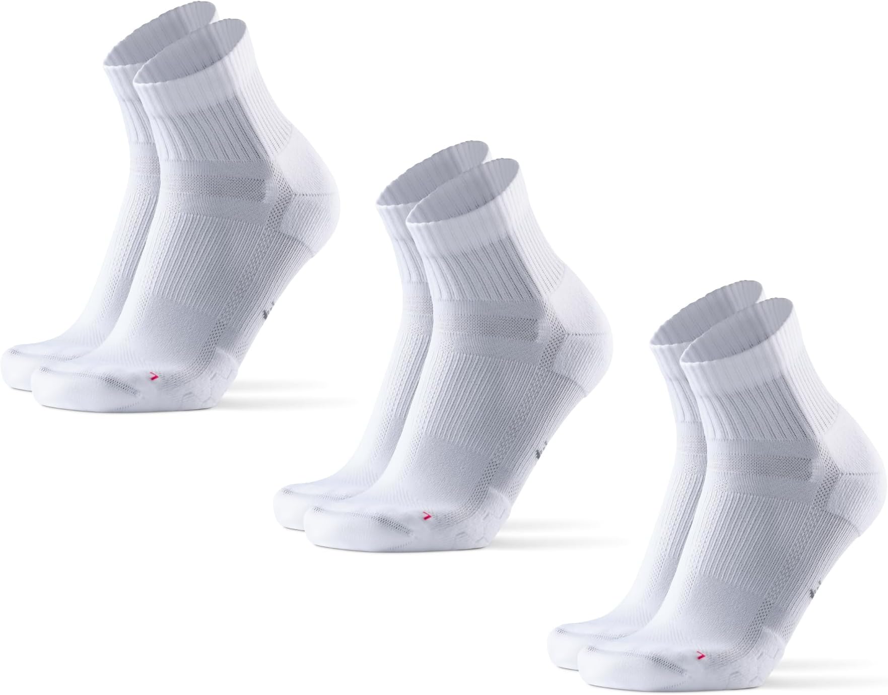 Cushioned Running Socks for Long Distances, Anti-Blister & Sweat Wicking, Quarter Length, for Men & Women, Unisex, 3 or 5 Pack