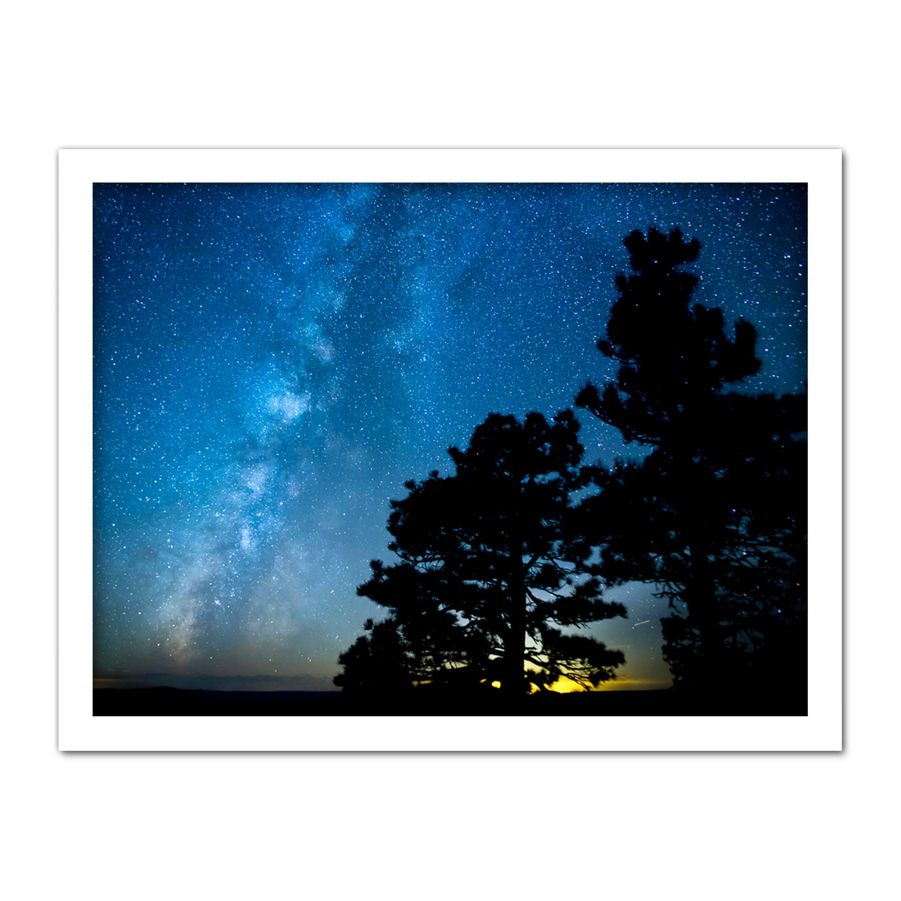 Artery8 BLM Wick Grand Canyon-Parashant Monument Stars Milky Way Artwork Framed Wall Art Print 18X24 Inch