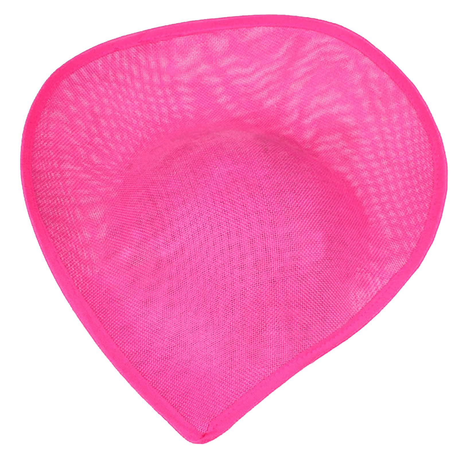 Ziddar Unisex Rose Red Fascinator Base Saucer Teardrop Sinamay Hat Upturned Brim Hat Millinery Fascinator Base