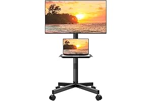 KKTONER Rolling Floor TV Stand for 23 to 60-inch TV