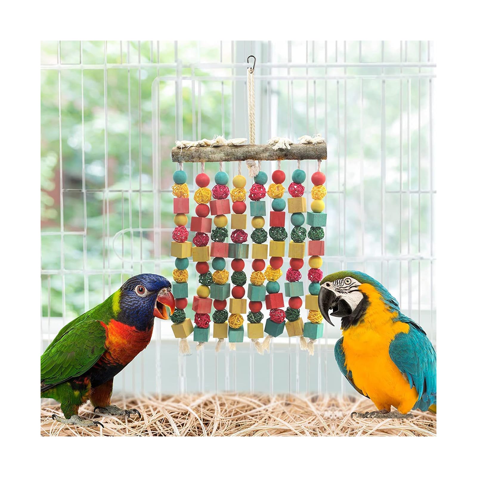 Jouets pour perroquets gris africains et grands oiseaux à mâcher