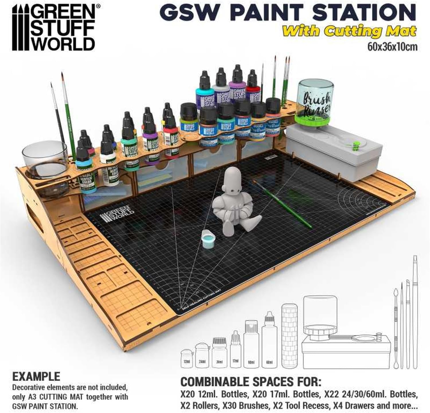 Greenstuff World Paint Station GSWD-12421 Hobby Tool with Cutting Mat