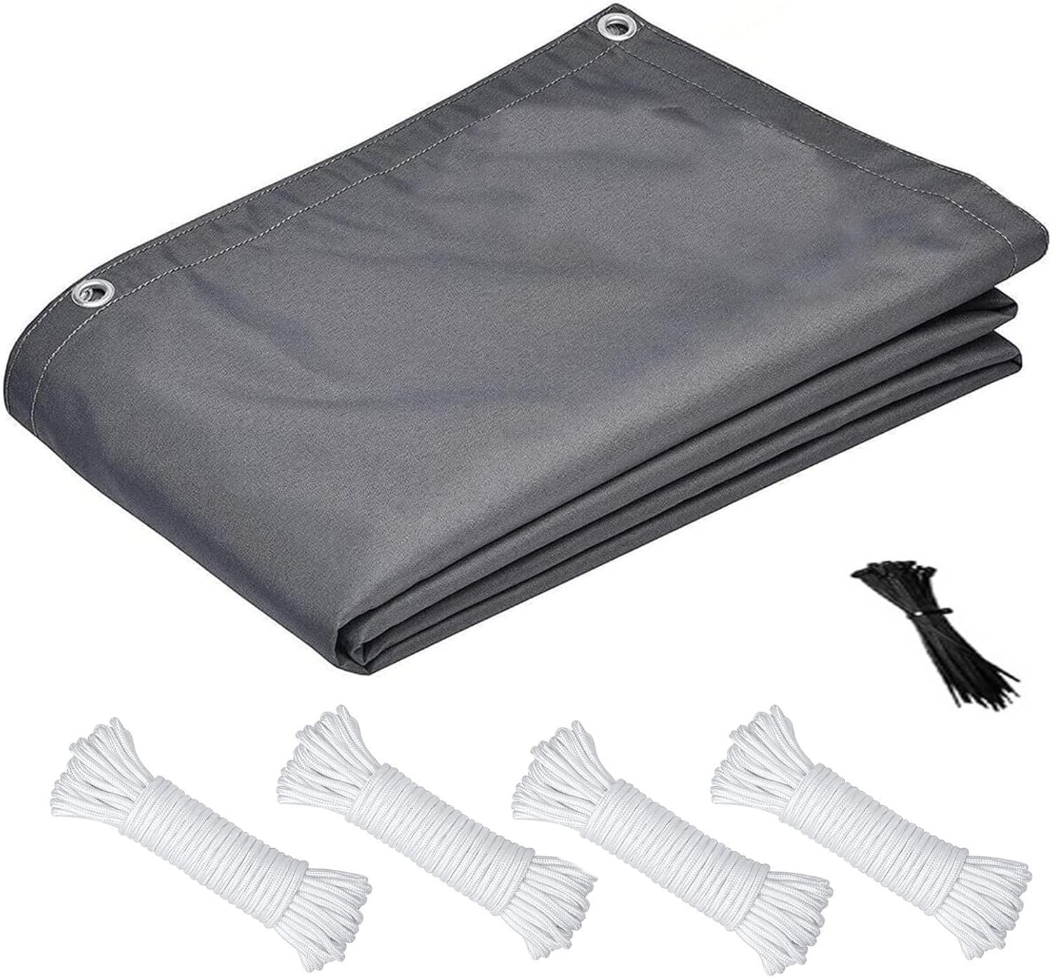 Voile d'Ombrage Étanche 2x5M Voiles Ombrages Rectangulaire,Toile Ombrage Imperméable, Voiles D'ombrage pour Patio Pergola Jardin ExterieurGris Foncé