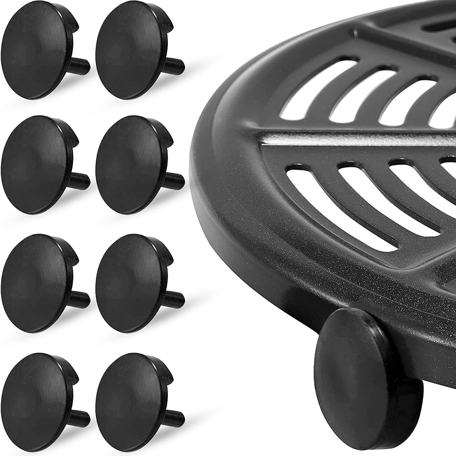 BBTISG 10 Pcs Air Fryer Rubber Bumpers, Anti-scratch Protective Cover for Air Fryer, Rubber Bumpers for Air Fryer, Air Fryer Silica Gel Tip Replacement Silicone Bumper Fryer Replacement Bumper (Round)