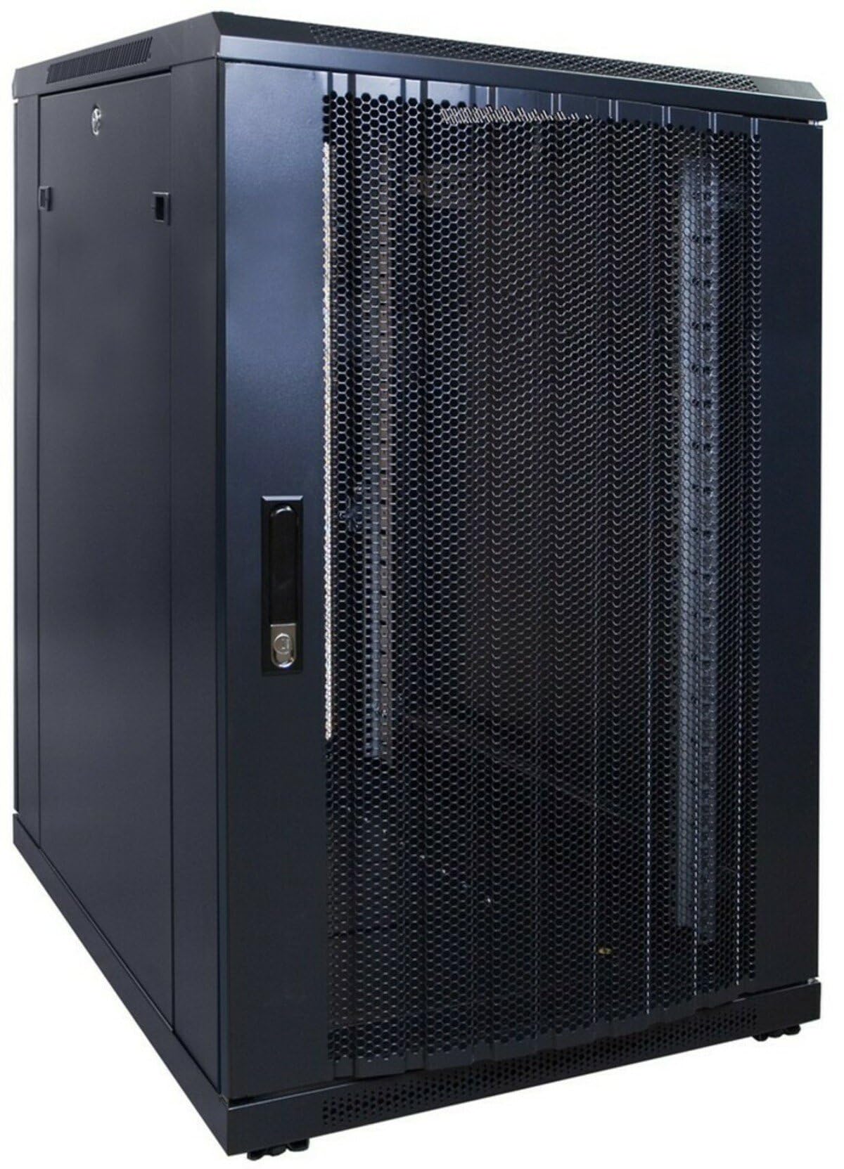 Baie de Serveur 18U avec Porte perforée 600x800x1000mm (LXPXH) - Noir