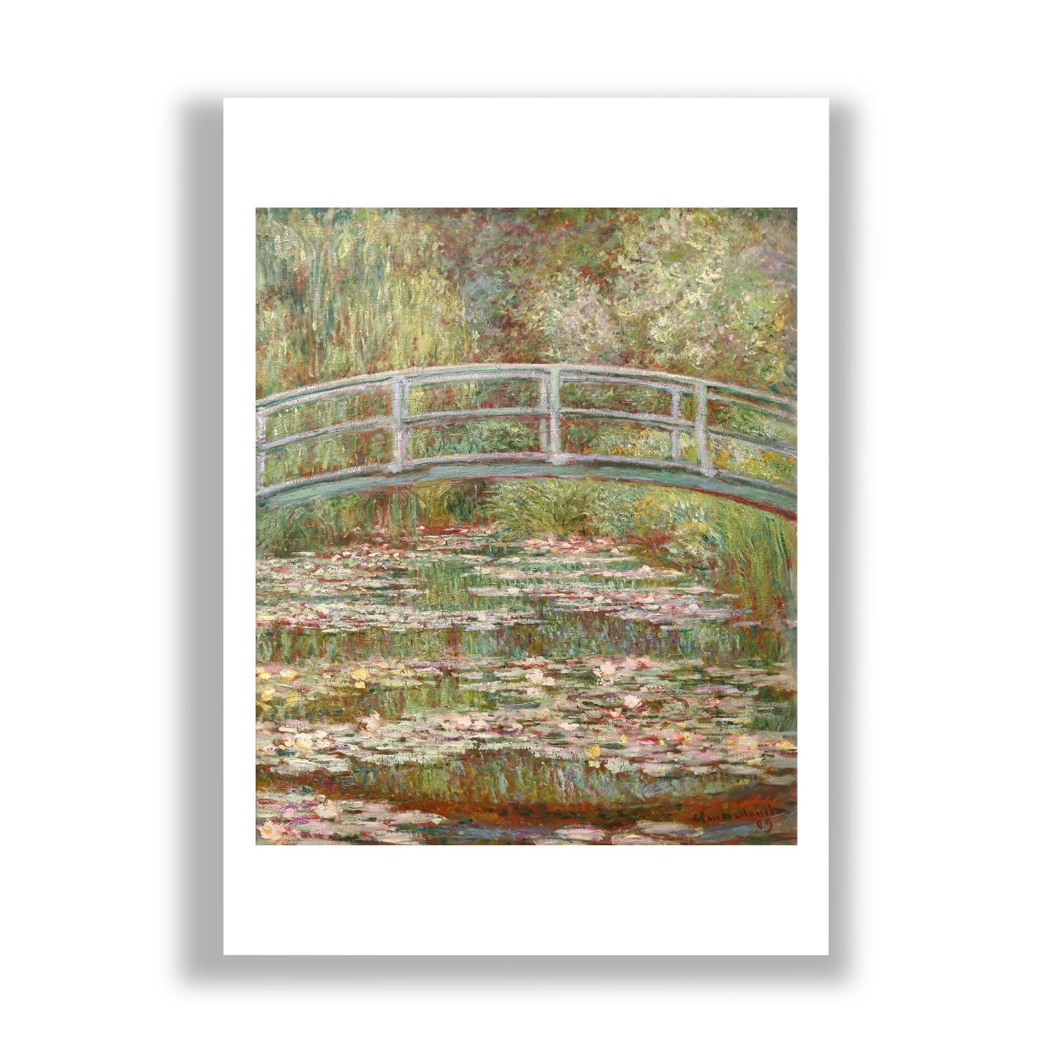 Impression Claude Monet Pont sur un étang de nénuphars grand format mat