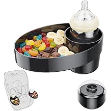 2-Pack Car Seat Snack Tray and Cup Holder for C6577/C6474, Black