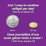 Webber Naturals Vitamine D3 1000 UI, 500 Gélules Molles, Pour des Os Sains, des Dents et le Maintien d'une Bonne Santé