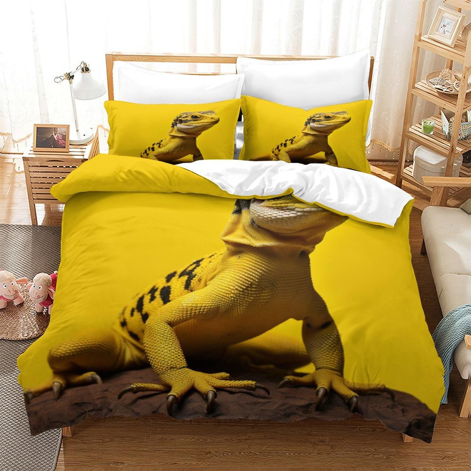 P1S9U7W5Y 3D Printed Dinosaur Decor Duvet Cover Set 3pcs Microfiber Dinosaur Bedding Set Double