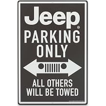 Jeep Parking Only Metal Sign - Vintage Jeep Sign for Garage, Shop or Man Cave - All Others Will Be Towed