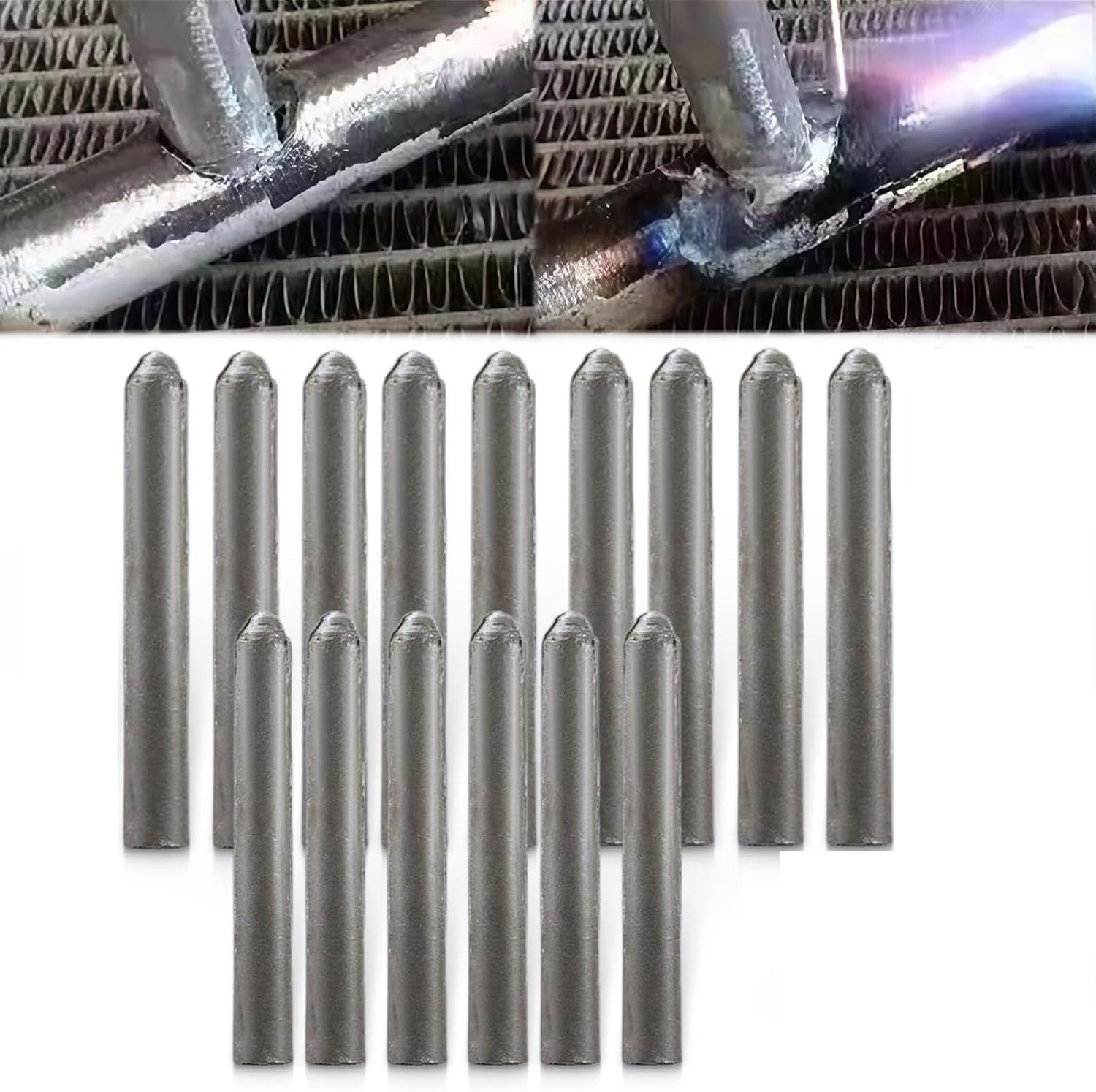 Low Temperature Universal Welding Rod,Metal Universal Low Temperature Easy Melt Welding Rods,Lighter Welding Rod,Easy Welding Electrode Aluminum Rod for Aluminum, Iron Etc Metal (15PCS)