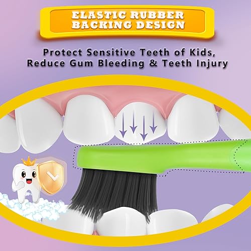 Miniatura 5 de Compatible con cabezales de repuesto para cepillos de dientes eléctricos Burst Kids con tapas de cubierta antipolvo, para cepillo de dientes Burst