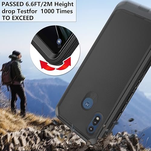 Miniatura 6 de Asuwish Funda de teléfono para Moto E 2020 Motorola E7 con protector de pantalla y cubierta para celda, híbrida a prueba de golpes, accesorios de