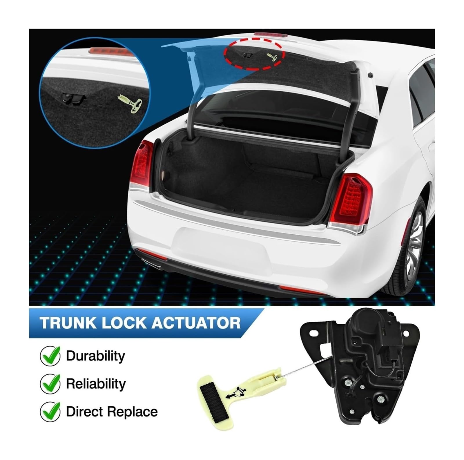 Serratura Portellone Posteriore Per Chrysler 300 5056244AA Attuatore Serratura Portellone Bagagliaio
