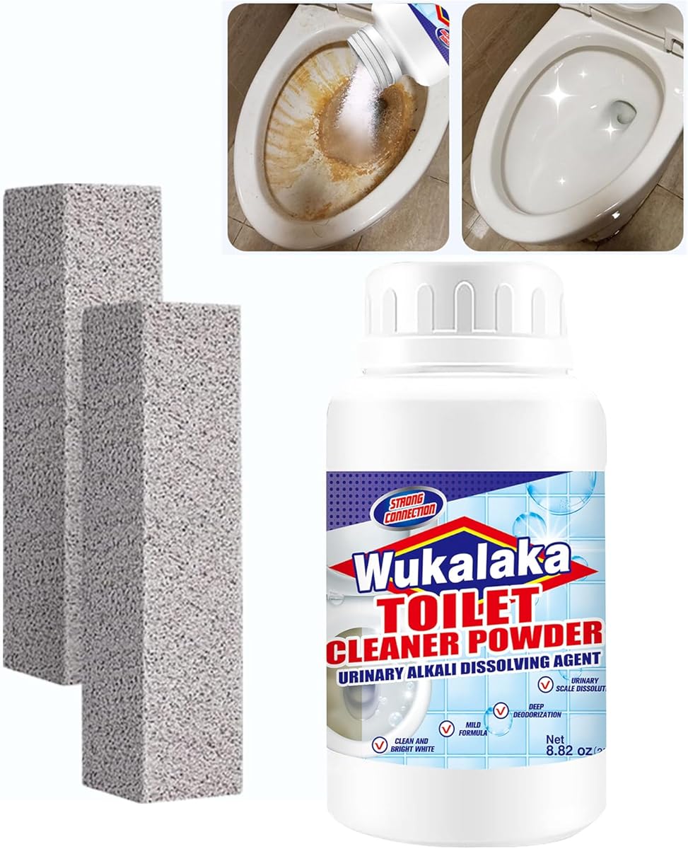 Pumice Stone for Toilet Cleaning Bowl Stick, Pumice Stone Toilet Bowl Clean Brush, Powerfully Cleans Hard Water Rings, Suitable for Cleaning Toilet, Bathroom
