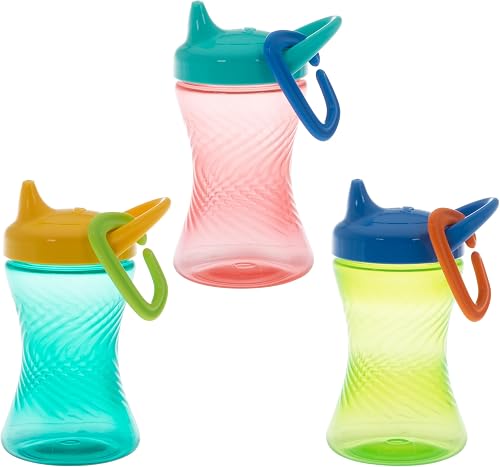 Nuby No-Spill Easy Grip Hard Spout Sippy Cup - 10 oz - 3 Pack