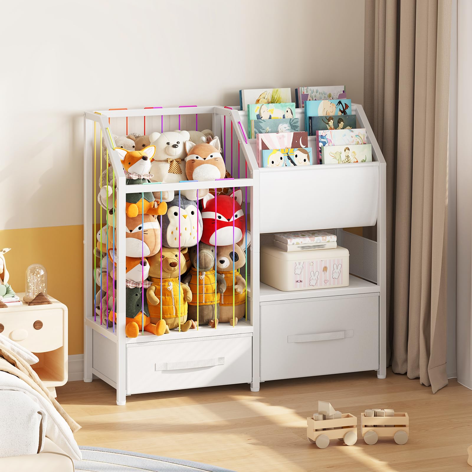HOOBRO Scaffale per Giocattoli e Libri per Bambini