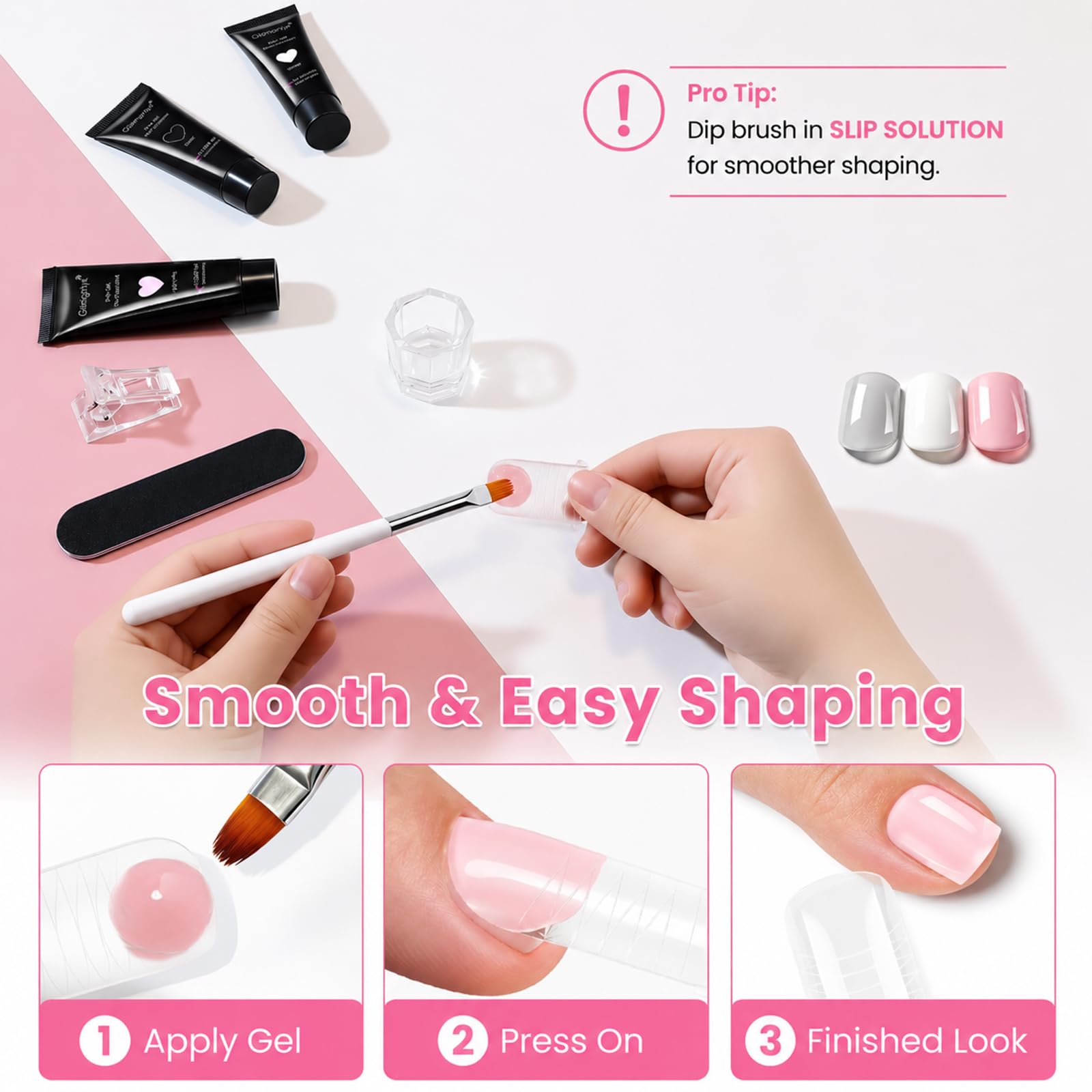 GlimightyX 3-Color Polygel Nail Kit