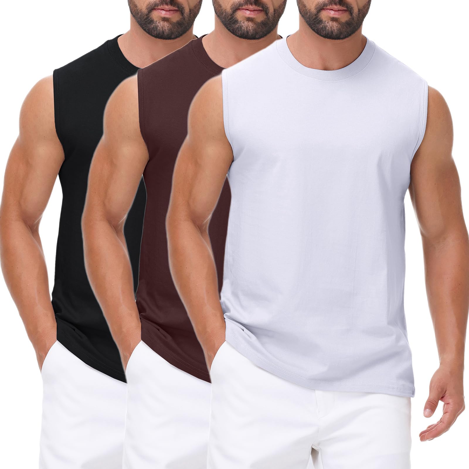 HOTIAN Tank Top Herren Ärmelloses Shirt Fitness Achselshirt Sport Ärmelloses Funktionsunterhemd Sommer Outdoor Funktionsshirt