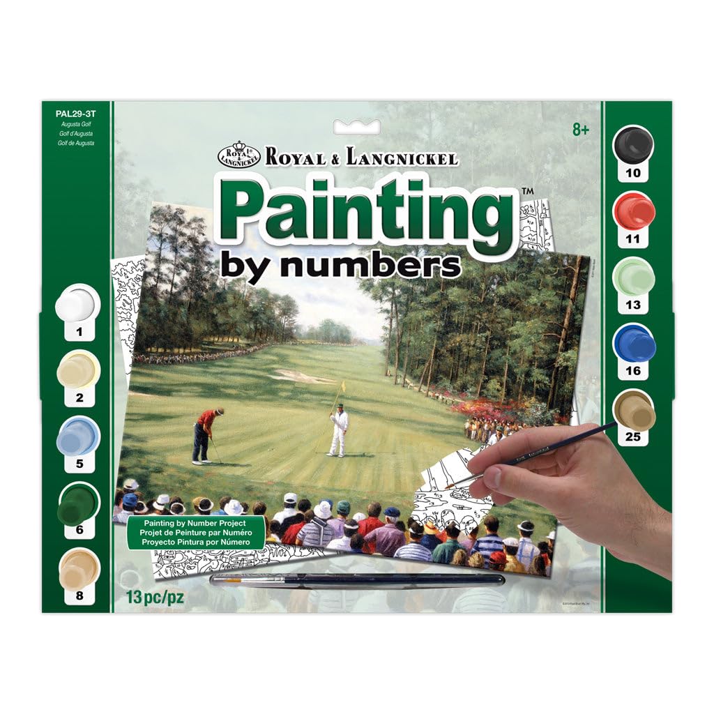 Royal & Langnickel 11 x 15 inch Augusta Golf Pre-Printed Paint by Number Painting Set