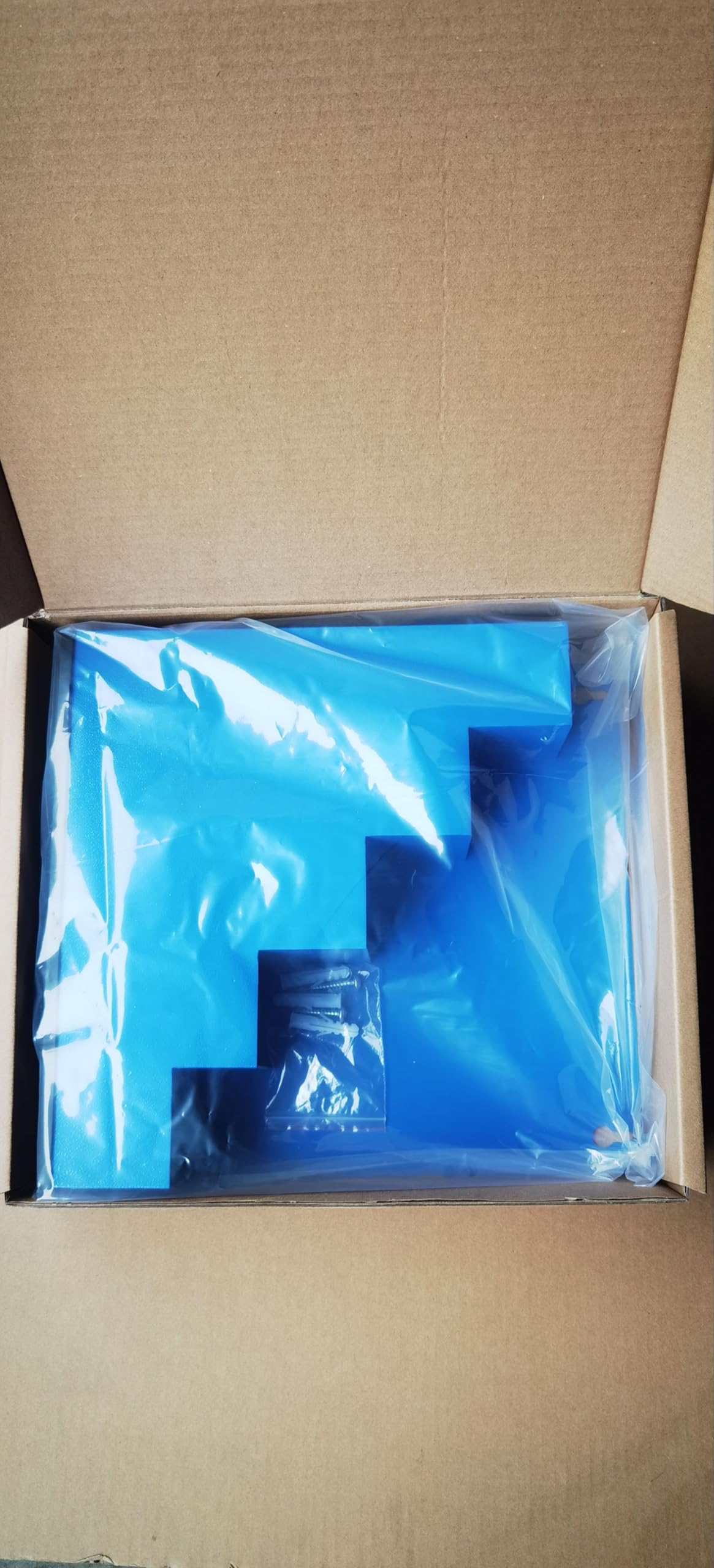 Kabelbinder Ordnungsbox Wandhalter zur Wandbefestigung aus Metall in blau inklusive 2 Schrauben und 2 Dübel- idealer Ordnungshelfer