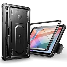 Dexnor Case for Samsung Galaxy Tab S6 Lite 10.4" 2020/2022 Built-in Screen Protector & Kickstand with Pen Holder Heavy Duty Shockproof Full Body Protective Cover for Galaxy S6 Lite Case Black