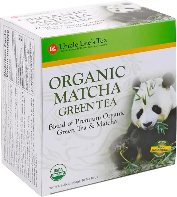 Thé Vert Matcha Bio 100% Sans Gluten - 40 Sachets Uncle Lee's Tea