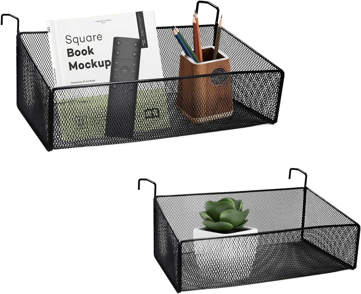 Amazon.com : Chris.W 2Pack Mesh Cubicle Wall Iron Hanging Flower Pot ...