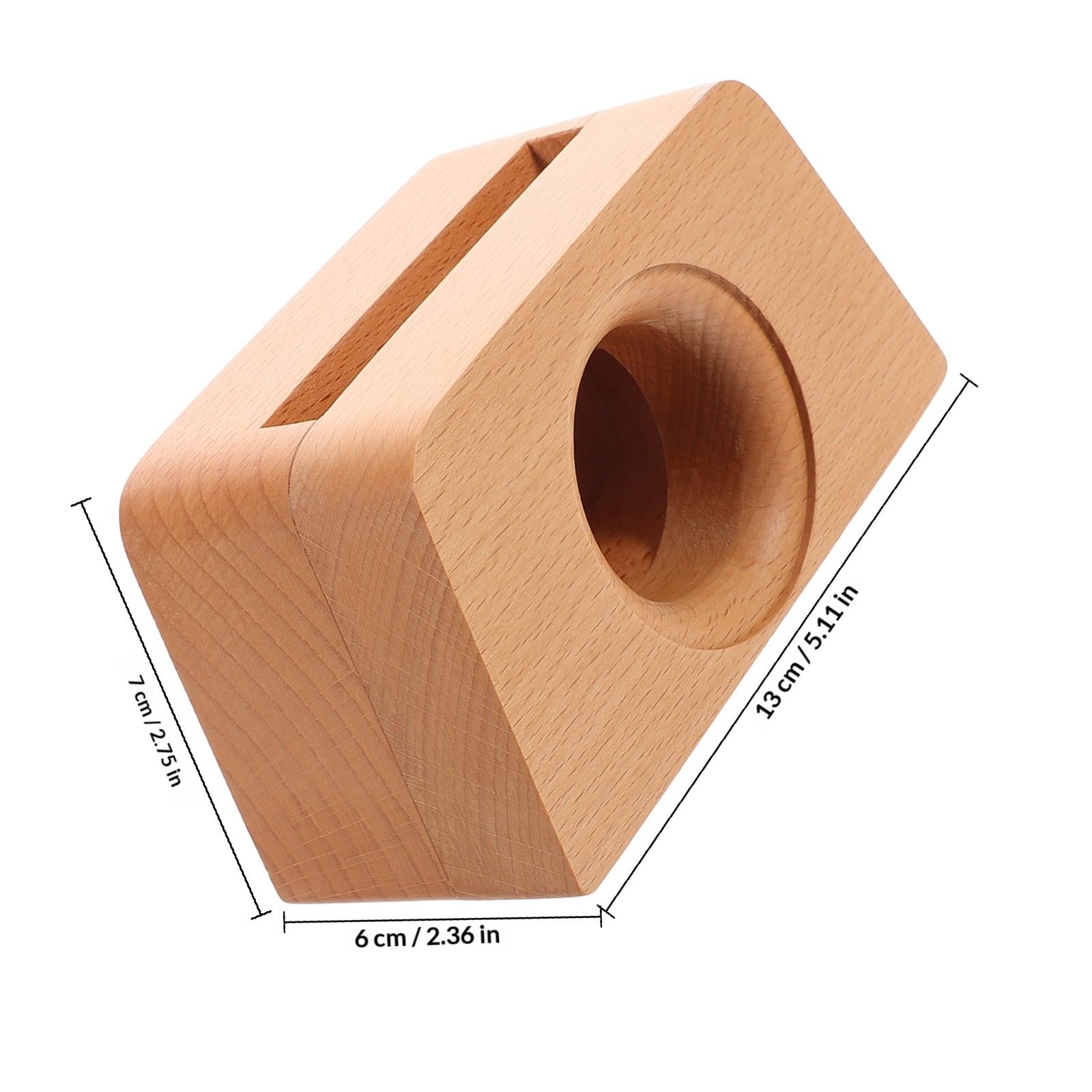 ibasenice Supporto per telefono in legno, supporto per amplificatore audio,
