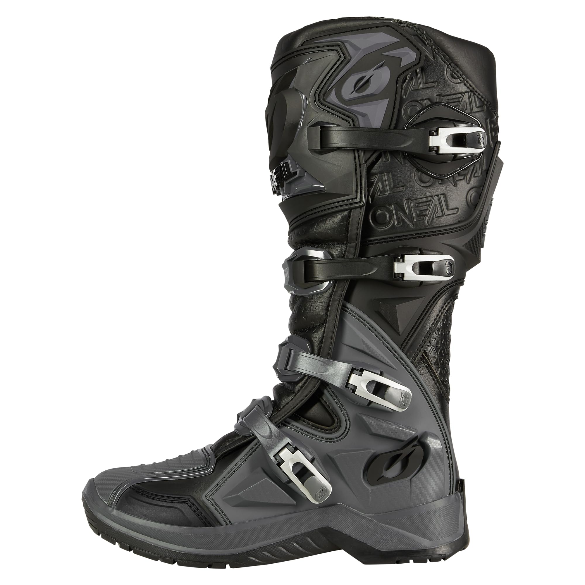 O'Neal Botas Motocross Botas Enduro Protección Térmica Microfibra Alta Calidad Bota RMX PRO V.24 Adulto Negro Gris Talla 42