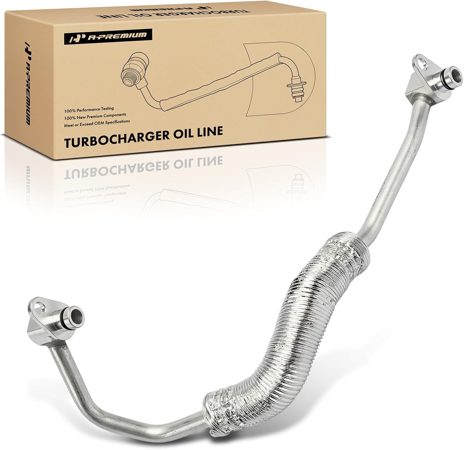 A-Premium Supply Turbocharger Coolant Line Compatible with BMW 330i 2019-2024, 330i xDrive 2019-2024, 530e 2021-2023, 530i 2020-2023, 530i xDrive 2020-2023, X3 2020-2024, 430i Gran Coupe & Mini, 2.0L