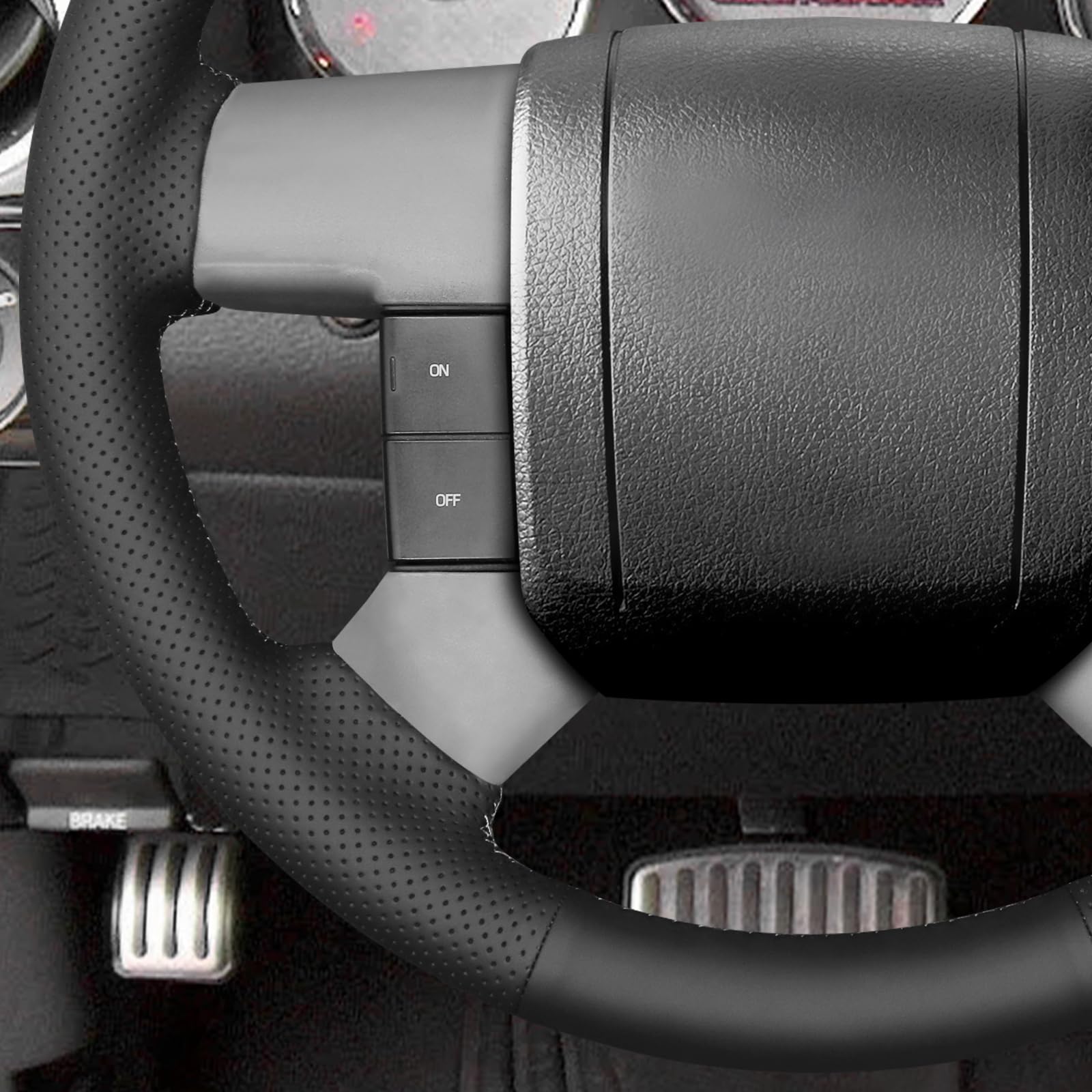 MEWANT Ręcznie szyta osłona kierownicy do Ford F150 F250 F350 2004-2008 akcesoria do Ford F150