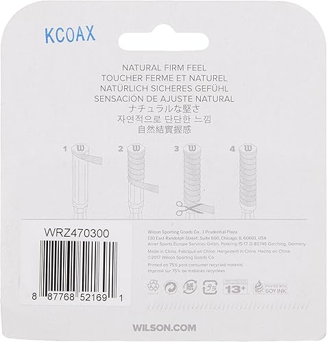 Miniatura 2 de Wilson Sporting Goods - Agarre de tenis de cuero, color negro, talla única (WRZ470300)