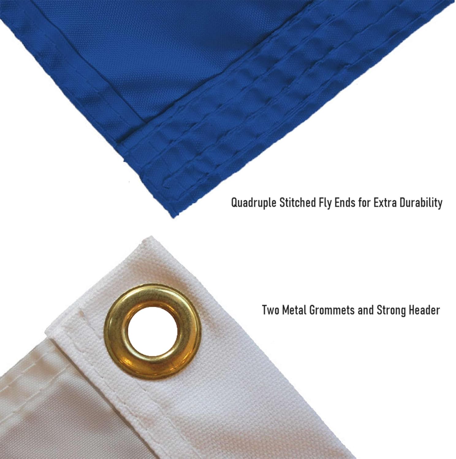 College Flags & Banners Co. Duke Blue Devils Wordmark Logo Large Grommet Banner Flag