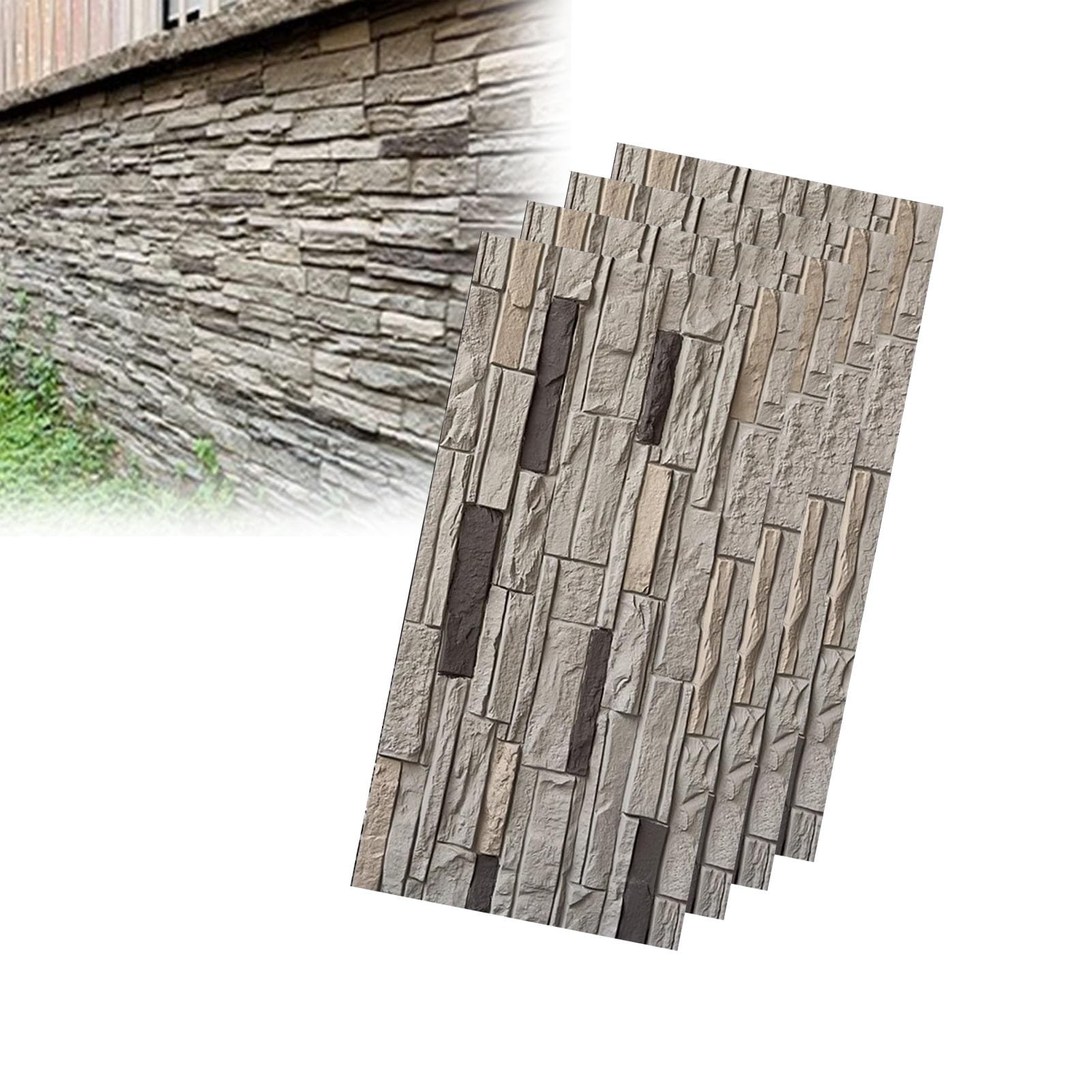 Paneles decorativos pared de alta gama con relieve de piedra natural realista 8