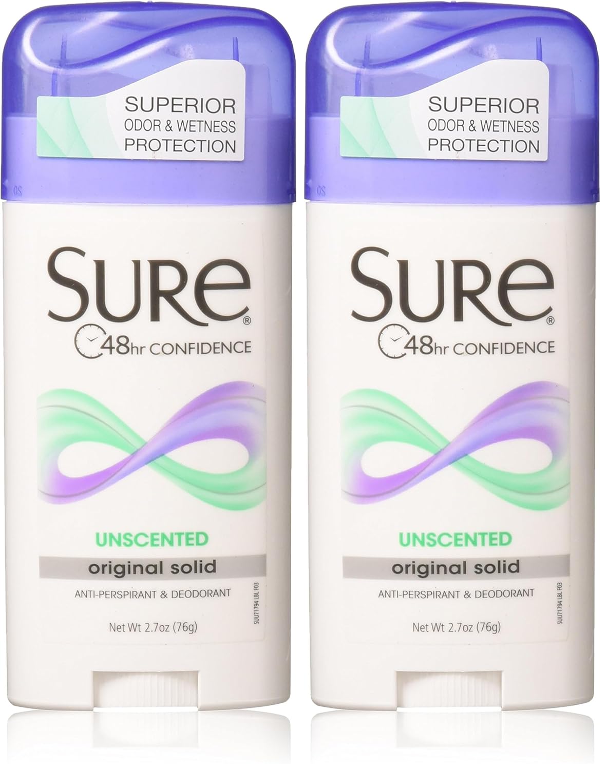 Sure Original Solid Unscented, Anti-Perspirant Deodorant 2.70 oz (Pack Of 12)