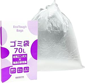 大日産業 Eco Tough ごみ袋 半透明 70L 100枚 80×90cm