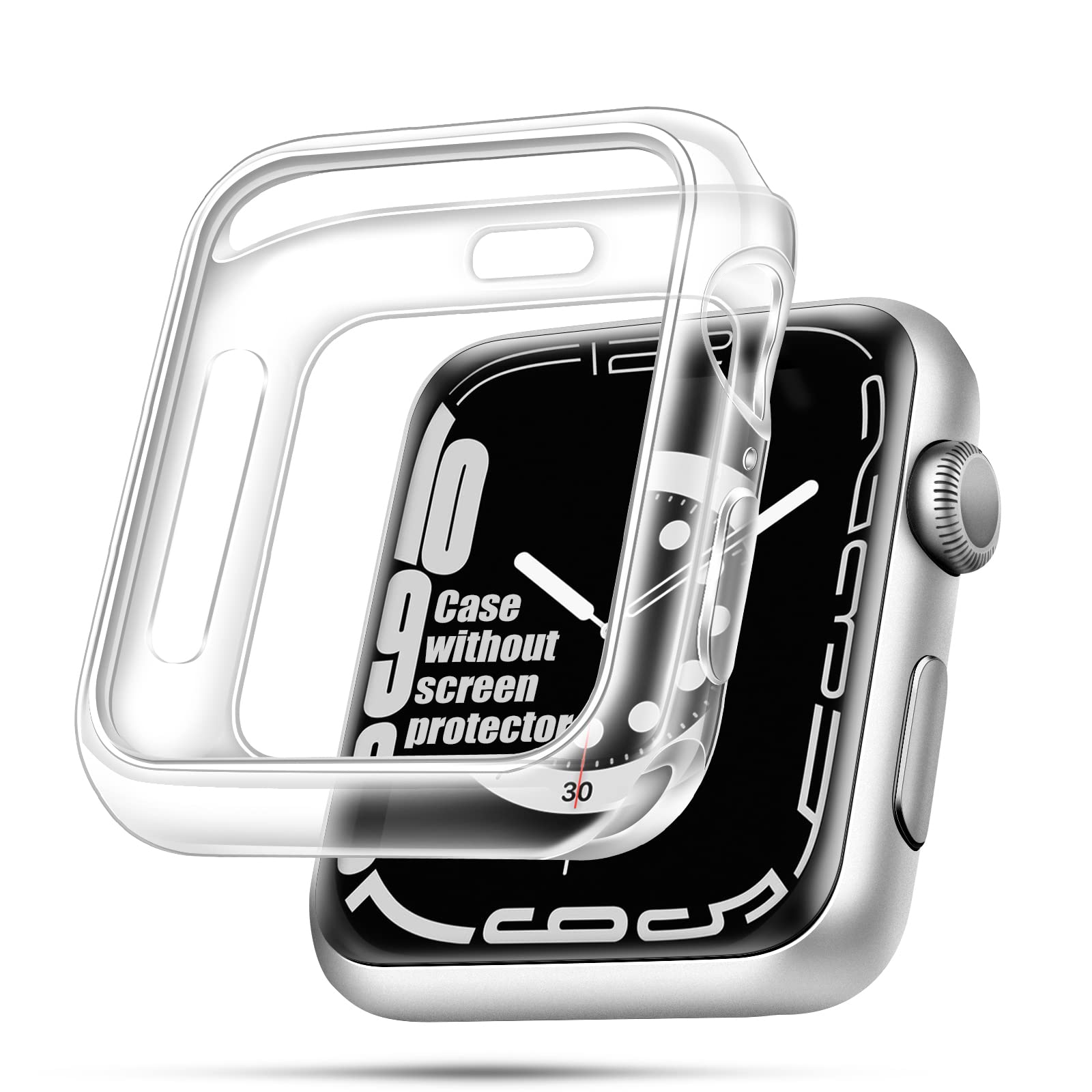 top4cus 40mm Case Soft Flexible Lightweight Anti-Scratch Overall Protective 40mm Iwatch Waterproof Cover Case Shiny Workout Shockproof Bumper