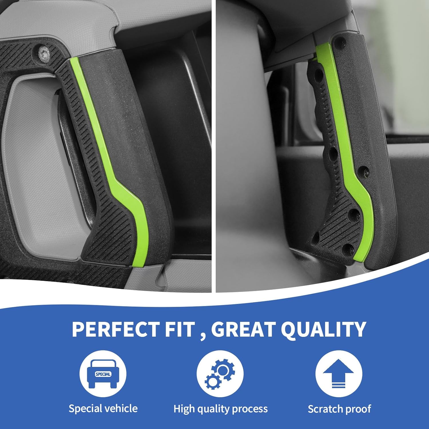 RAZPOY Center Console Dash Grab Handle Cover Trim Compatible with 2021-2024 Ford Bronco Light Green Interior Accessories (Not for Bronco Sport)