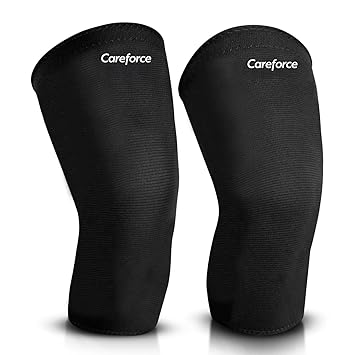 Careforce - The Force Behind Your Health Knee Caps for Women Knee Support for Men Bamboo Knee Cap for Men Bamboo Compression Knee Sleeves Knee Brace, Bamboo Knee Sleeves - Black S - image, photos