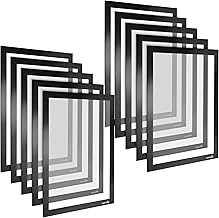 POPPSTAR Magnetic Frame A4 Self-Adhesive with Magnetic Closure Black Pack of 5