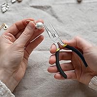 Vista 5 de BOOSDEN Alicates de punta de aguja de 5 pulgadas, mini, fabricación de joyas, reparación de electrónica