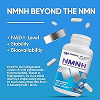 Vista 5 de NMNH (alternativa al suplemento NMN), 1000 mg por porción NAD Suplemento para aumentar los niveles de NAD+ a medida que envejecemos