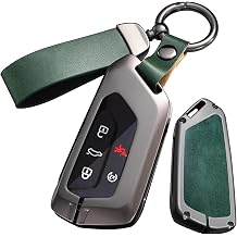 3/4/5 Buttons Car Key Cover Compatible with Volkswagen Atlas Cross Sport 2024-2026 Metal Key Fob Case with Full Protection for ID.3 ID.4 ID.6 ID Buzz Golf 8 GTI 2020-up, Green