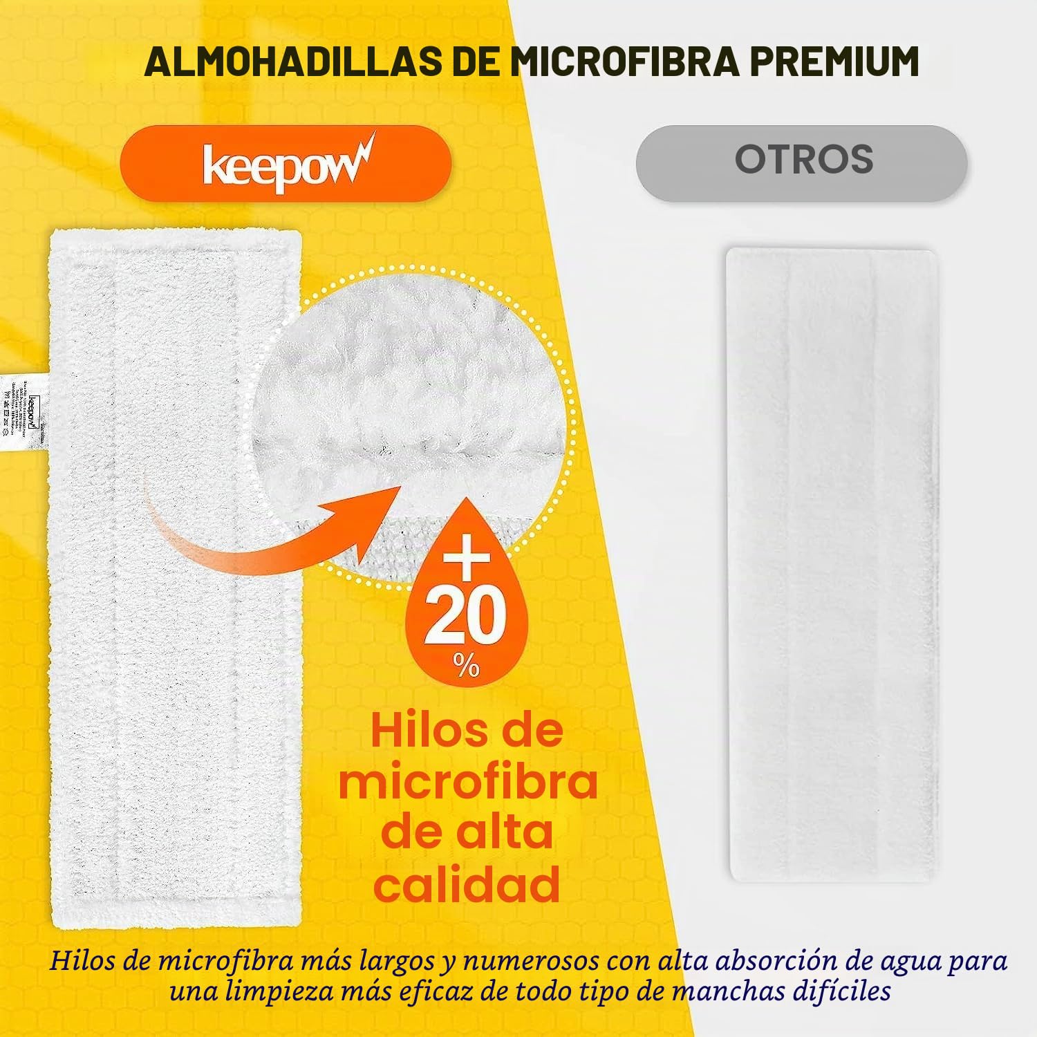 KEEPOW Juego de 8 paños de microfibra lavables para limpiador a vapor Kärcher EasyFix SC 2, 3, 4, 5