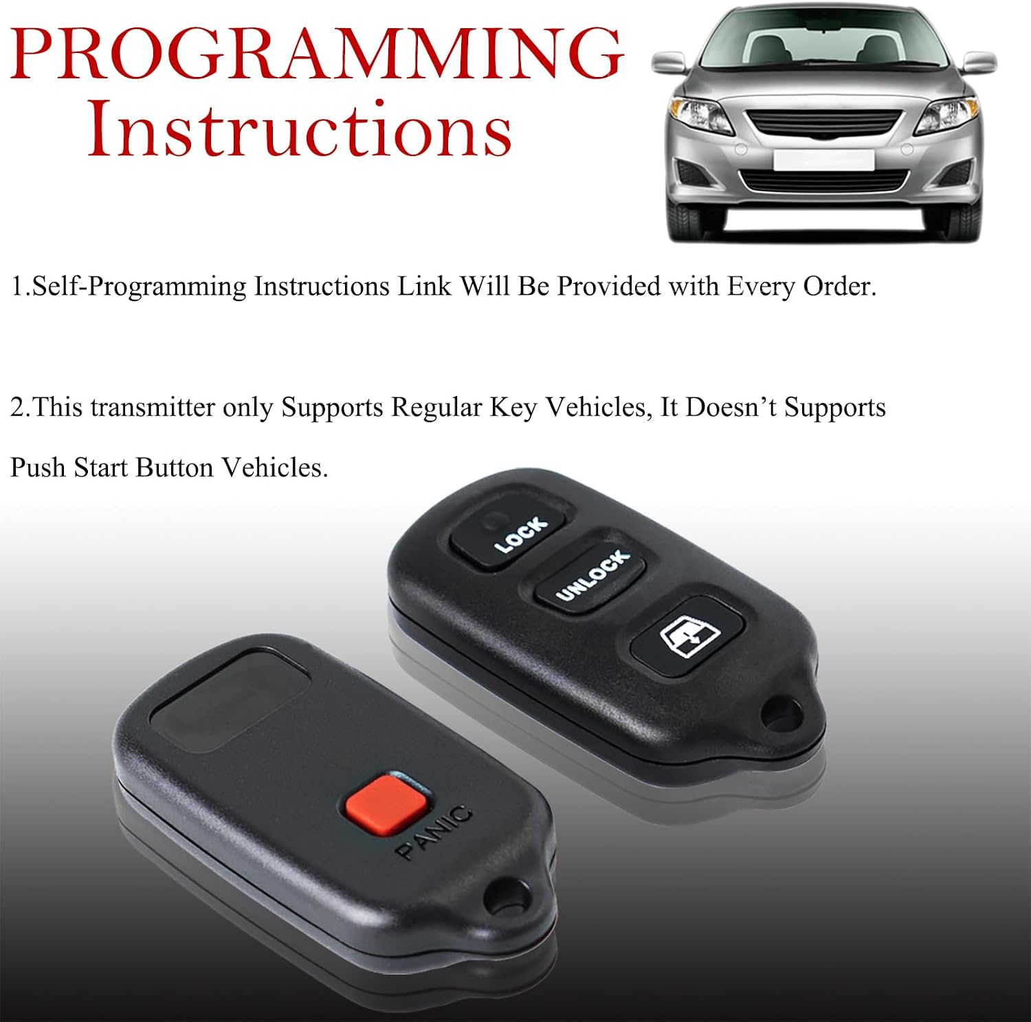 MechanMagic 2PCS Key Fob Remote Replacement Fits for Toyota 4Runner 1999 2000 2001 2002 2003 2004 2005 2006 2007-2009/Sequoia 2001-2007 HYQ12BBX Keyless Entry Remote Control HYQ12BAN/HYQ1512Y
