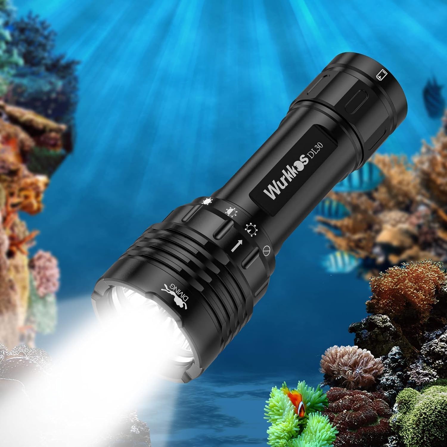 Tauchlampe 12000 Lumen - Unterwasser-LED-Licht Bis 100m Wasserdicht Für Tauchen & Fotografie