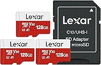 Vista 9 de Lexar E-Series - Tarjeta micro SD de 64 GB, tarjeta de memoria flash microSDXC UHS-I con adaptador, 100 MB/s, C10, U3, A1, V30, Full HD, 4K UHD